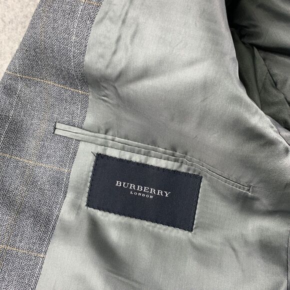 Burberry London Blazer Coat Mens 40 Long T Model Bond Street Silk Wool Blend - Picture 16 of 16